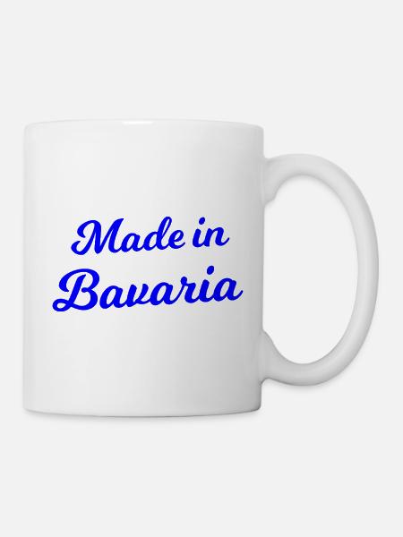 Made in Bavaria Script Blau - Tasse - Weiß