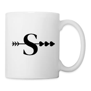 Buchstabe S Pfeilherz - Tasse - Weiß - Rechts