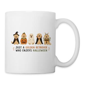Golden Retriever Halloween-Trupp - Tasse - Weiß - Rechts