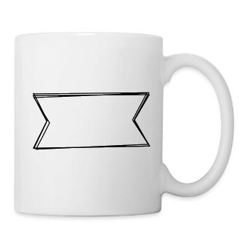 Banner handgezeichnet - Tasse - Weiß - Rechts