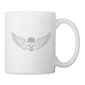 Skull Wings Rock'n'Roll-Grafik - Tasse - Weiß - Rechts