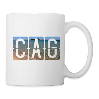 Flughafen Cagliari CAG - Tasse - Weiß - Rechts