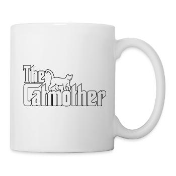 Catmother Katzensilhouette Katzen Mama Cat Mom - Tasse - Weiß - Rechts