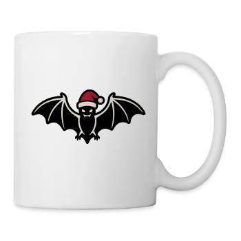 Fledermaus Weihnachtsmann Icon - Tasse - Weiß - Rechts