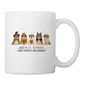 St. Bernard Halloween - Tasse - Weiß - Rechts