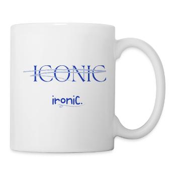 Iconic Ironic T-Shirt – Lustiges Statement Shirt  - Tasse - Weiß - Rechts