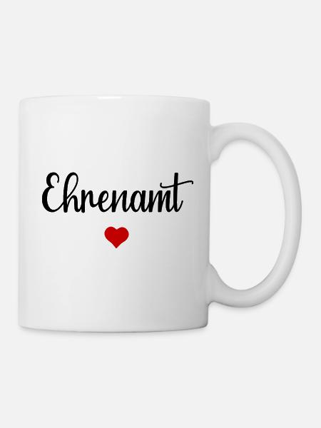 Ehrenamt Herz - Tasse - Weiß