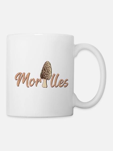 Morcheln - Tasse - Weiß