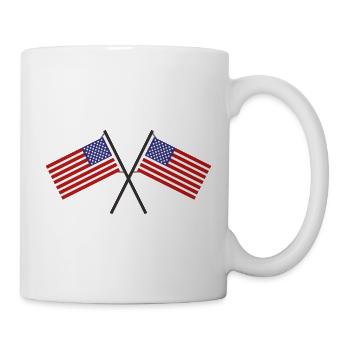 Flagge der Vereinigten Staaten - Tasse - Weiß - Rechts