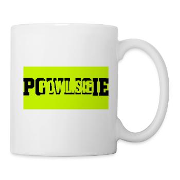 Glitch Neon-Text auf fluoreszierendem Gelb - Tasse - Weiß - Rechts