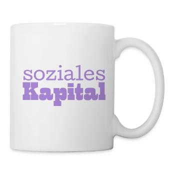 Soziales Kapital lila - Tasse - Weiß - Rechts
