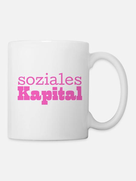 Soziales Kapital pink - Tasse - Weiß
