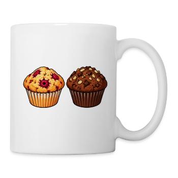 Muffin-Duo Himbeer Schoko - Tasse - Weiß - Rechts