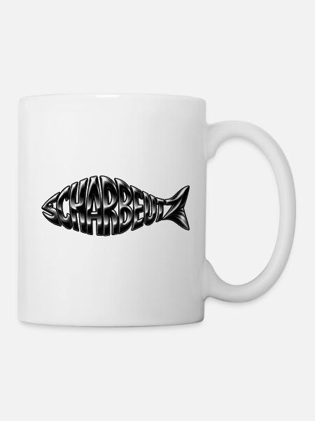 Scharbeutz schwarz - Tasse - Weiß