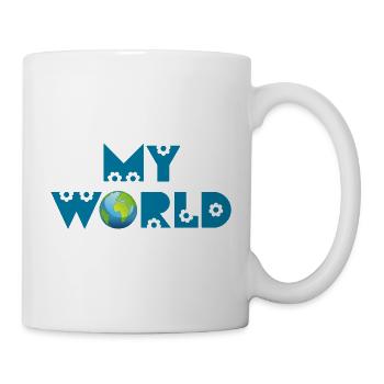 Meine Welt - Tasse - Weiß - Rechts