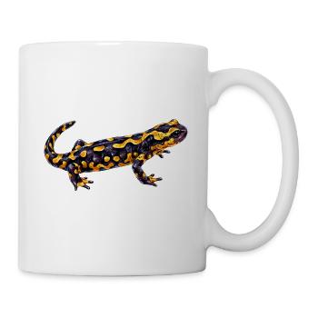 Leuchtender Flecken Salamander - Tasse - Weiß - Rechts