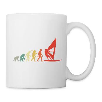 Retro Windsurfer Evolution Für Surfer Wasserratten - Tasse - Weiß - Rechts