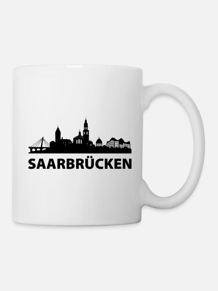 Saarbrücken Skyline - Tasse - Weiß