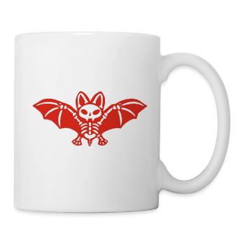 Skelettfledermaus (Rot) - Tasse - Weiß - Rechts