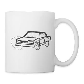 Lada mit einer Linie gezogen - Tasse - Weiß - Rechts