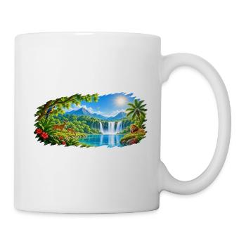 Paradies / Paradise / Paraiso - Tasse - Weiß - Rechts