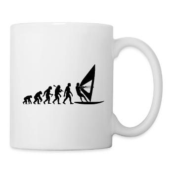 Windsurfer Windsurfing Evolution Für Surfer - Tasse - Weiß - Rechts