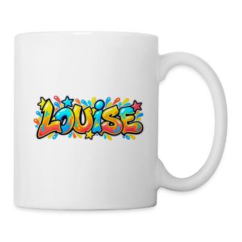 LOUISE in Graffiti: Der Name, der für Aufsehen sorgt - Tasse - Weiß - Rechts