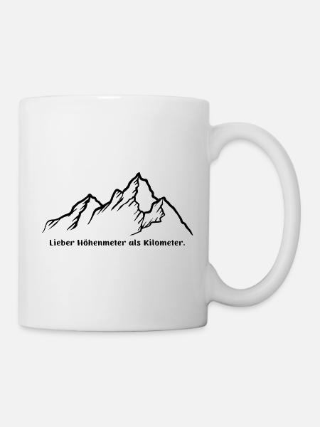 lieber höhenmeter als kilomenter - Tasse - Weiß