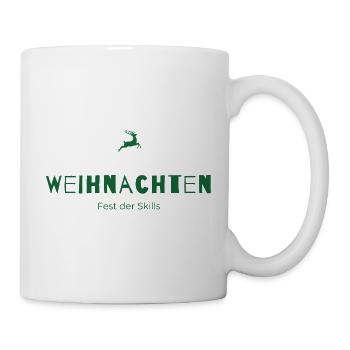 Weihnachten – Fest der Skills | Humorvolles Statem - Tasse - Weiß - Rechts