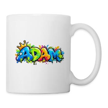 Nennen Sie Adam Graffiti Fluo: das Geschenk, das umhaut! - Tasse - Weiß - Rechts