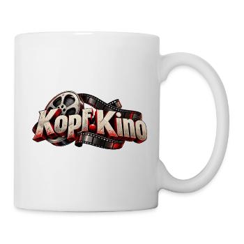 Kopf Kino Filmlogo mit Reel - Tasse - Weiß - Rechts