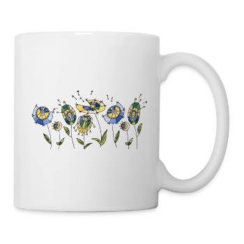 Blumen - Tasse - Weiß - Rechts