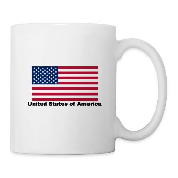 USA Fahne - Tasse - Weiß - Rechts