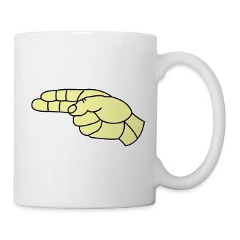 hand_pistole02 - Tasse - Weiß - Rechts