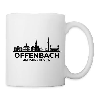 Offenbach Skyline Blocksilhouette Hessen - Tasse - Weiß - Rechts