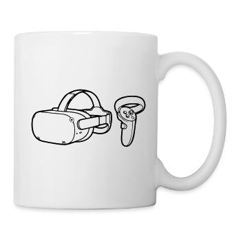 VR Brille Controller Grafik - Tasse - Weiß - Rechts