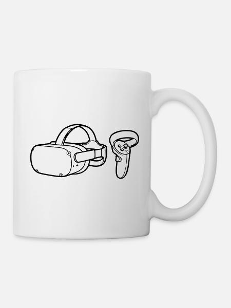 VR Brille Controller Grafik - Tasse - Weiß