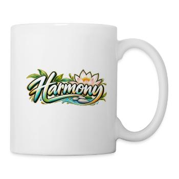 Harmony: Lotusfluss Zen-Muster - Tasse - Weiß - Rechts