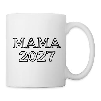 Mama 2027 Schriftzug handgezeichnet - Tasse - Weiß - Rechts