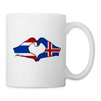 Thailand Island Flagge Hände Herzform - Tasse - Weiß - Rechts