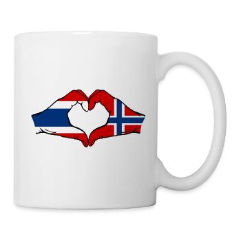 Thailand Schweden Flagge Hände Herzform - Tasse - Weiß - Rechts