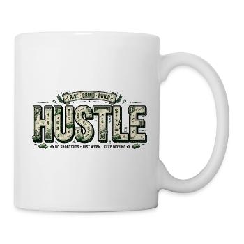 Hustle-Banknoten-Mosaik - Tasse - Weiß - Rechts
