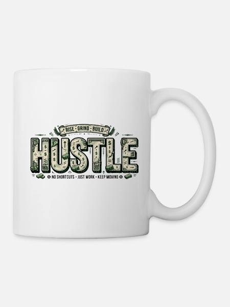 Hustle-Banknoten-Mosaik - Tasse - Weiß