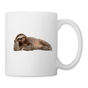 Faultier - Tasse - Weiß - Rechts