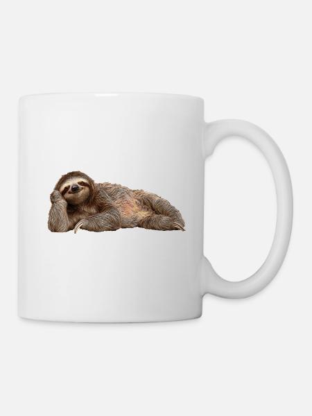 Faultier - Tasse - Weiß