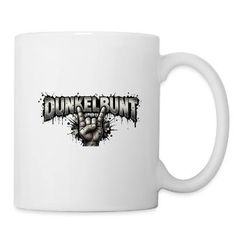 Dunkelbunt Rock Hand Banner - Tasse - Weiß - Rechts