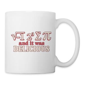 Mathemenü mit Pi und Summenzeichen - Tasse - Weiß - Rechts
