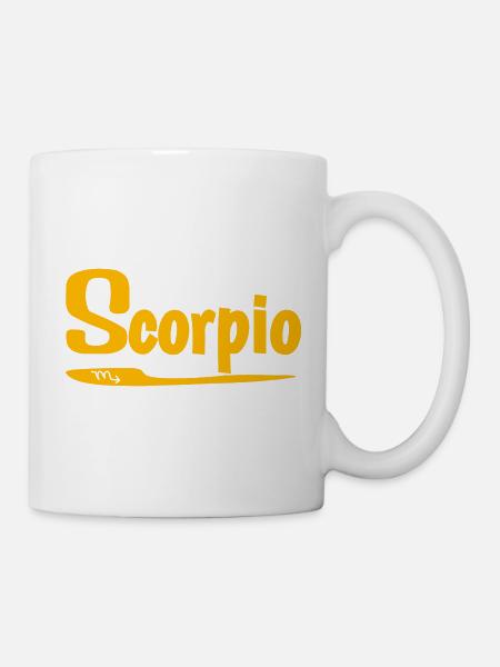 Skorpion Horoskope emblem - Tasse - Weiß