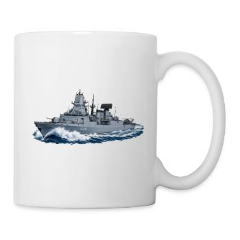Fregatte Sachsen F219 in schneller Fahrt – persona - Tasse - Weiß - Rechts
