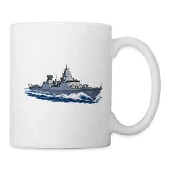 De Ruyter F804 in schneller Fahrt – personalisierb - Tasse - Weiß - Rechts